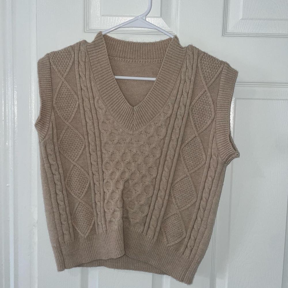 Sweater vest beige